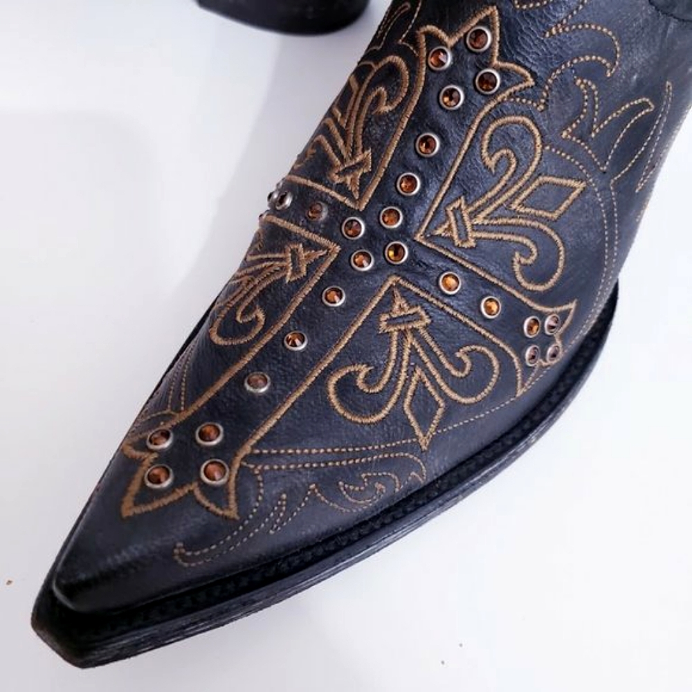 OLD GRINGO MILAGROS CROSS BOOTS WITH CRYSTALS - Picture 2 of 9